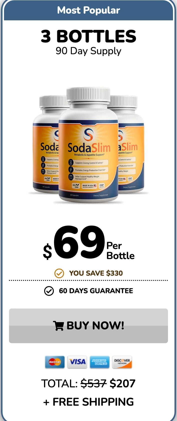 Soda Slim 3 bottles